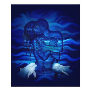 Impression Photo Love, Passion act - paire avec dauphin