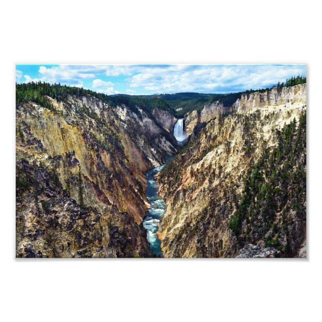 Impression Photo Lower Yellowstone Falls, parc national Yellowstone (Devant)