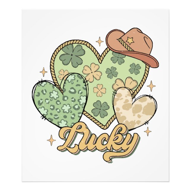 Impression Photo Lucky Western Jour de la Saint Patrick Shamrock de (Devant)