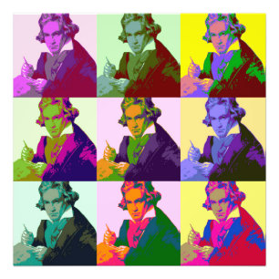 Impression Photo Ludwig Van Beethoven Pop Art