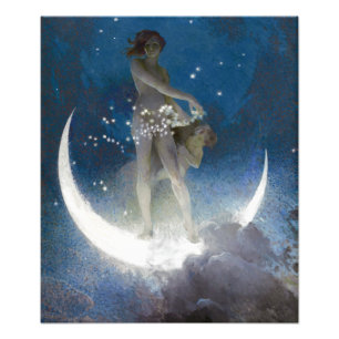 Impression Photo Luna Goddess at Night Scattering Stars