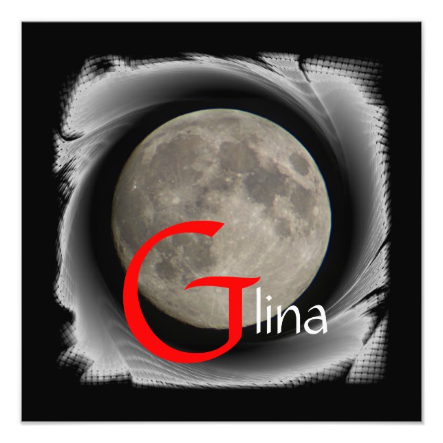Impression Photo Lune, lune, lune, luna, Glina, affiche (Devant)