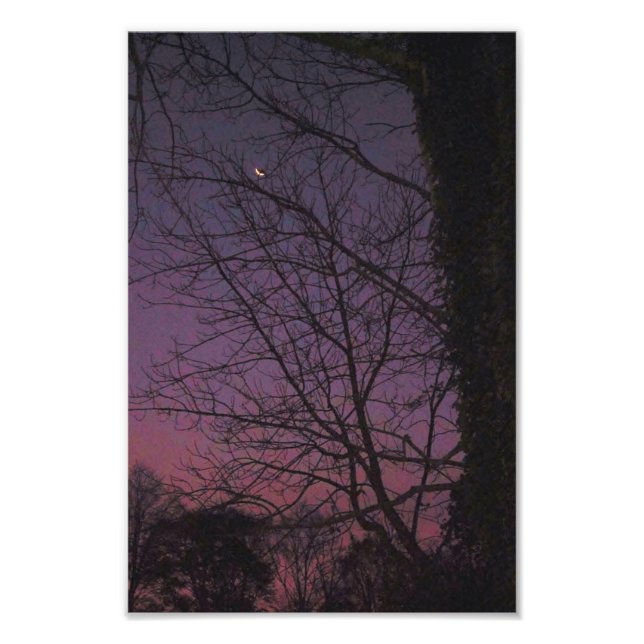 Impression Photo Lune tôt le matin (Devant)