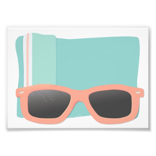 Impression Photo Lunettes de soleil corail (Devant)