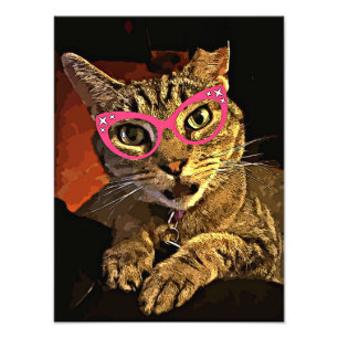 Impression Photo Lunettes Indigo des années 50