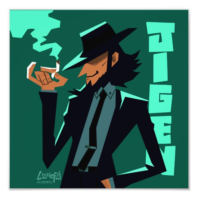 Impression Photo Lupin III le troisième Jigen moyen art (Devant)
