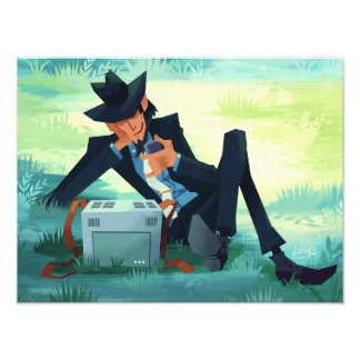 Impression Photo Lupin III the third lounging jigen print