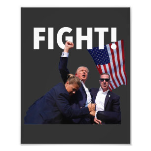 Impression Photo Lutter Contre Trump 2024 Victime D'Une Blessure Lo