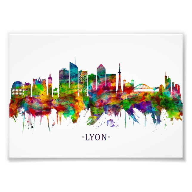 Impression Photo Lyon France Skyline (Devant)