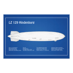 Impression Photo LZ 129 Hindenburg - Plan directeur des avions ABD