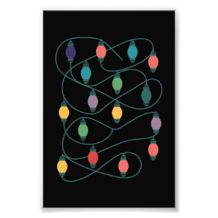 Impression Photo Ma couleur préférée est les lumières de Noël drôle