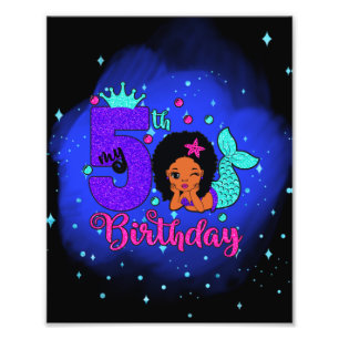 Impression Photo Ma Sirène d'anniversaire 5 ans