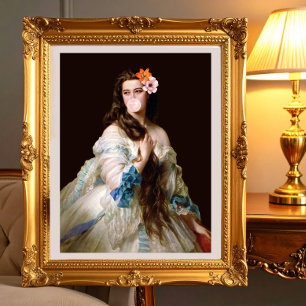 Impression Photo Madame Rimsky avec deux fleurs
