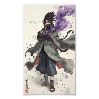 Impression Photo Madara Uchiha – Fond d'écran cinématique aquarelle