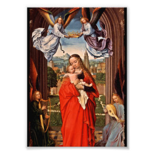 Impression Photo Madonna Christ Enfant et Anges