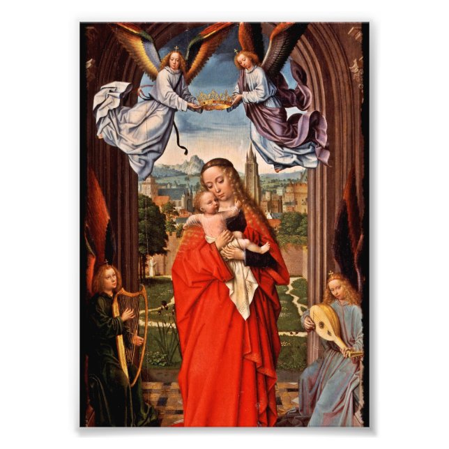 Impression Photo Madonna Christ Enfant et Anges (Devant)