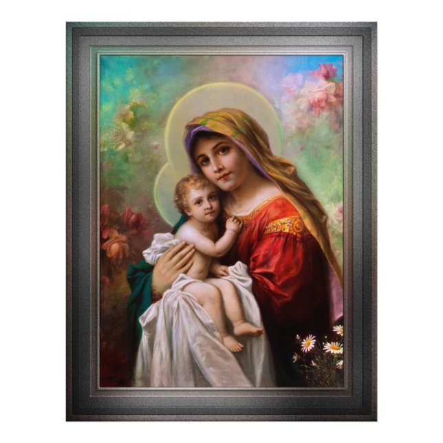 Impression Photo Madonna Mit Dem Jesusknaben par Hans Zatzka (Devant)