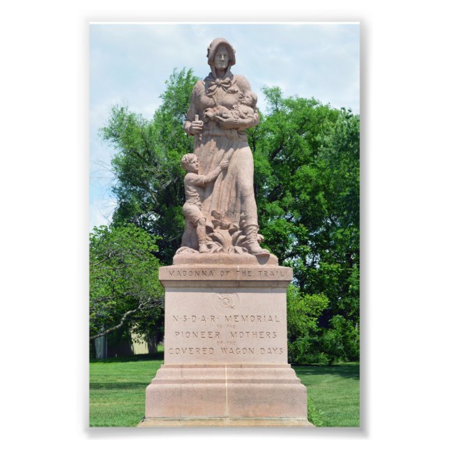 Impression Photo Madonna of the Trail, Council Grove, Kansas (Devant)