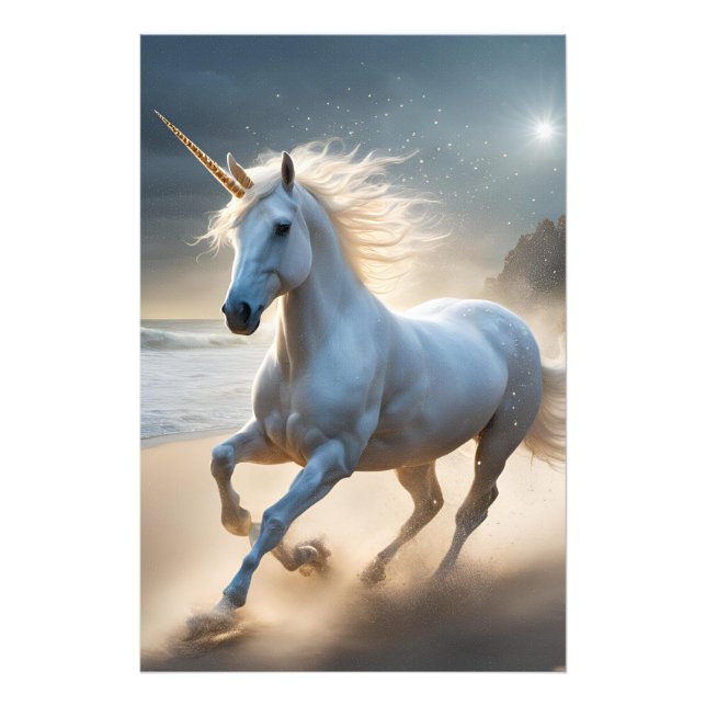 Impression Photo Magical Unicorn on the Seashore (Devant)