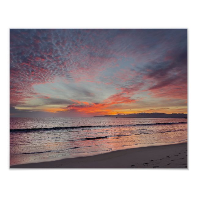 Impression Photo Magnifique coucher de soleil - Marina Del Rey, CA (Devant)