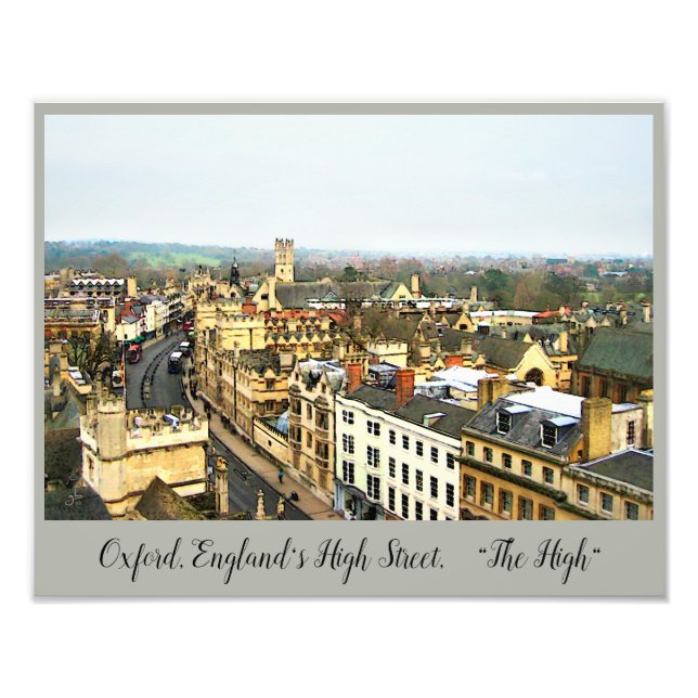 Impression Photo Magnifique Oxford, Angleterre, High Street, The Hi (Devant)