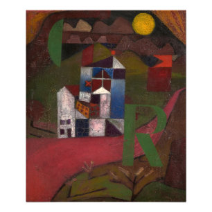 Impression Photo Maison au bord de la route, Villa R par Paul Klee