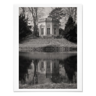 Impression Photo Maison de thé Belvedere en noir et blanc