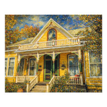 Maison Victorienne Jaune Fantastique