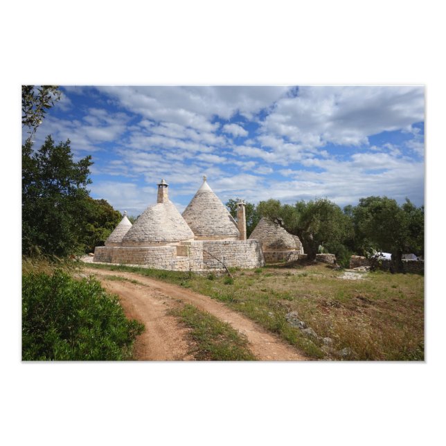 Impression Photo Maisons trulli en Pouille/Apulie (Devant)
