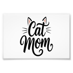 Impression Photo Maman Chatte Moustaches et Oreilles