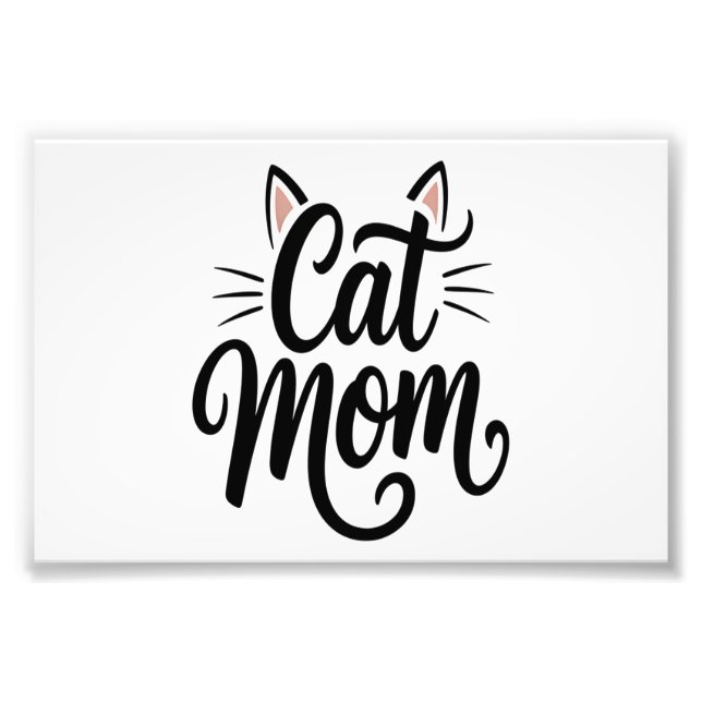 Impression Photo Maman Chatte Moustaches et Oreilles (Devant)