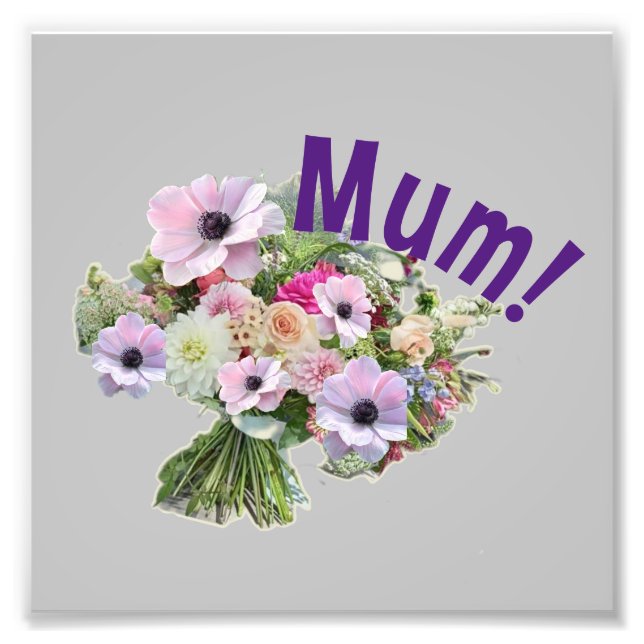 Impression Photo Maman ! Fleurs (Devant)