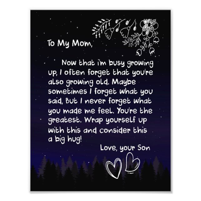 Impression Photo Maman Lovers | À Ma Mère Je T'Aime Beaucoup (Devant)