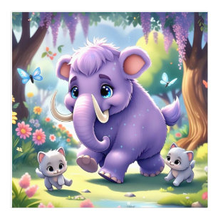 Impression Photo Mammoth adorable pour bébé