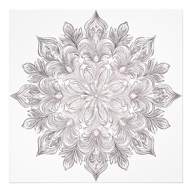 Impression Photo Mandala Petale de Plume (Devant)