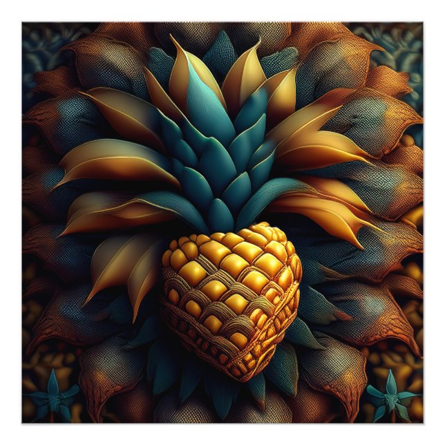 Impression Photo Mandelbrot ananas fractal (Devant)
