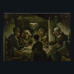 Impression Photo Mangeurs de pommes de terre par Vincent Van Gogh<br><div class="desc">Les mangeurs de pommes de terre de Vincent Van Gogh, huile sur toile 1885, est un tableau d'une famille de paysans hollandais rassemblés autour de leur table à dîner, mangeant des pommes de terre et versant du café sous une lampe à huile dans leur modeste chalet. Potato Eaters a été...</div>