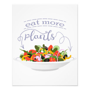 Impression Photo Mangez plus de plantes frais motivation salade let