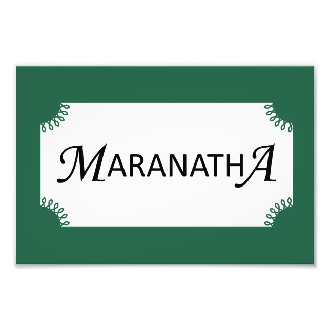Impression Photo Maranatha ! Viens Rapidement, Seigneur Jésus Chris (Devant)