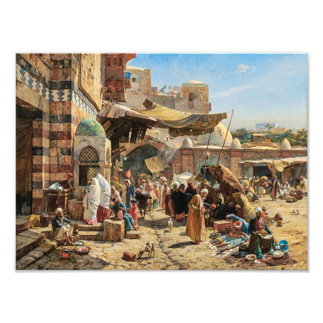 Impression Photo Marché à Jaffa | Gustav Bauernfeind | (Devant)