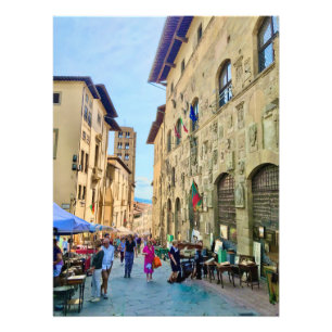 Impression Photo Marché d'antiquités à Arezzo, Italie