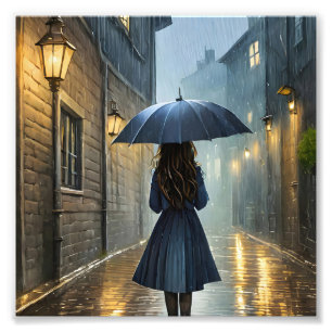 Impression Photo Marcher sous la pluie