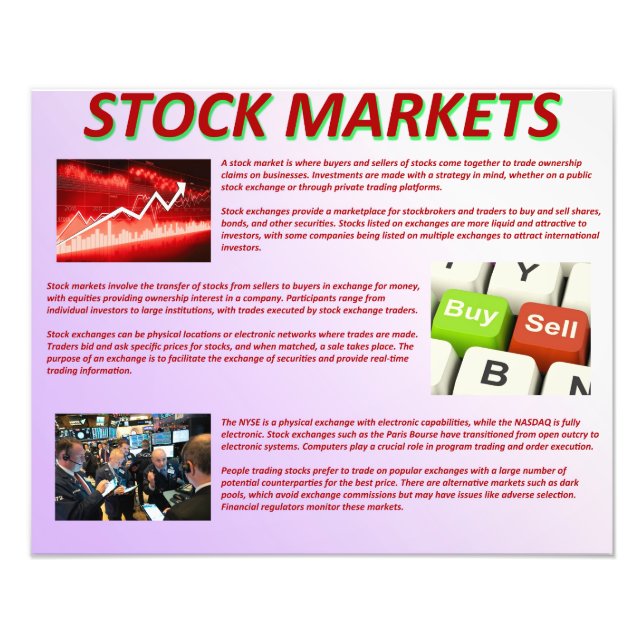 Impression Photo Marchés stocks (Devant)