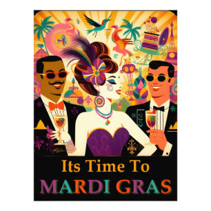 Impression Photo Mardi Gras Cocktail Party du milieu du siècle