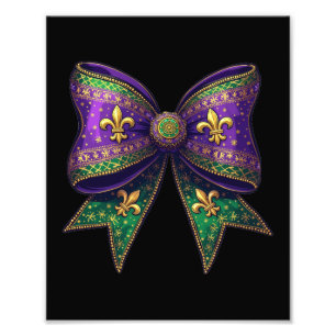 Impression Photo Mardi Gras Coquette Bow Festival Elegance Carnival