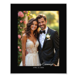 Impression photo mariage | Bordure noire