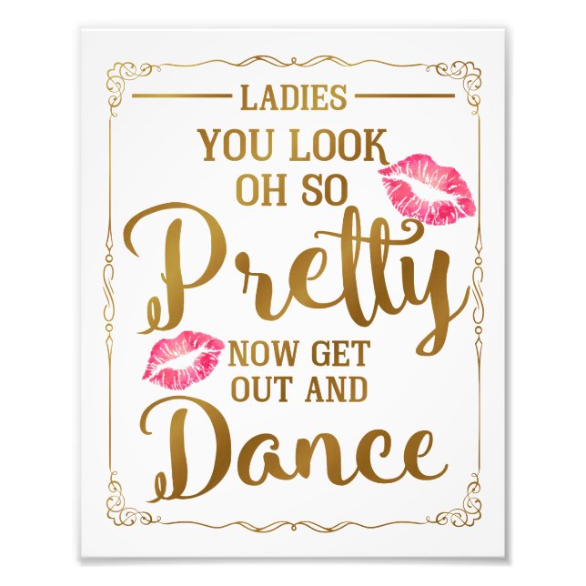 Impression Photo Mariage dames salle de bain signe drôle d'or perso (Devant)