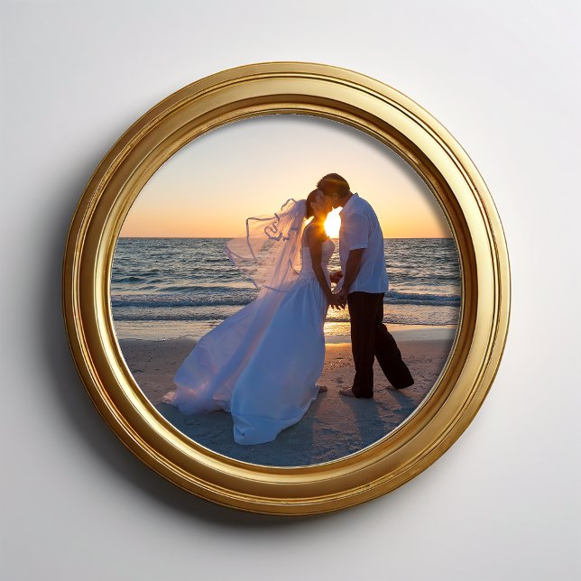 Impression Photo mariage de forme circulaire de diamètre 12 pouces (12" Circle Frame Photo Size for your Wedding)
