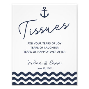 Impression Photo mariage de tissus signe Marine mariage nautique
