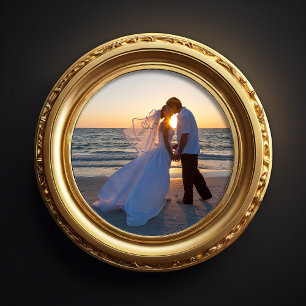 Impression Photo Mariage en forme de cercle de 10" de diamètre